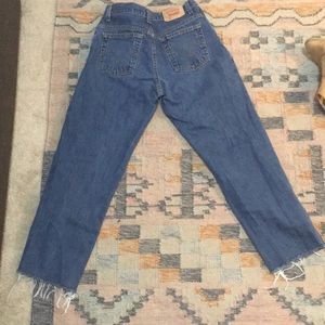vintage levi’s with raw edge hem